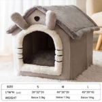 Pet Cat Kitten Dog Beds Igloo Fleece Bed Pyramid Cozy Washable Warm House Cave - Image 14