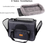 Cat Carrier, Portable Pet Carrier Bag for Cats and Small Dogs, Foldable Soft Sided Cat Transport Carrier, Airline Approved Pet Travel Carrier with Shoulder Strap, Removable Mat and Pet Bowl - Image 6