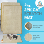 2Pk Cat Scratching Mat Sisal 60X40Cm Kitten Scratcher Board Pad Pet Toy Supplies - Image 4